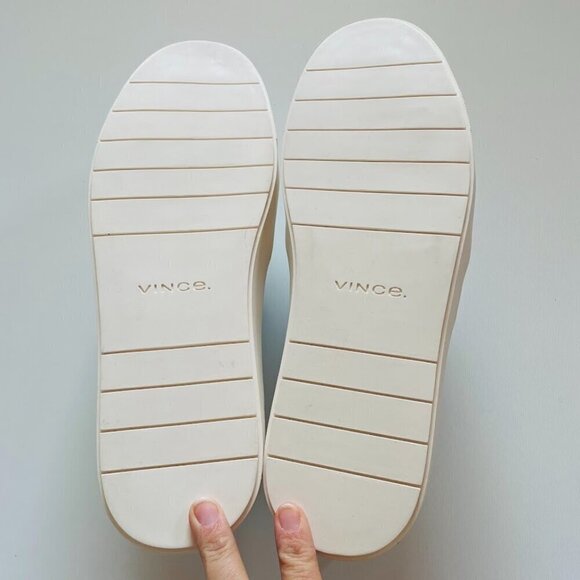 NWOB Vince Blair Slip On Sneaker Shoe Slip On Leather Woven Classic Preppy Rubbe - Picture 11 of 13